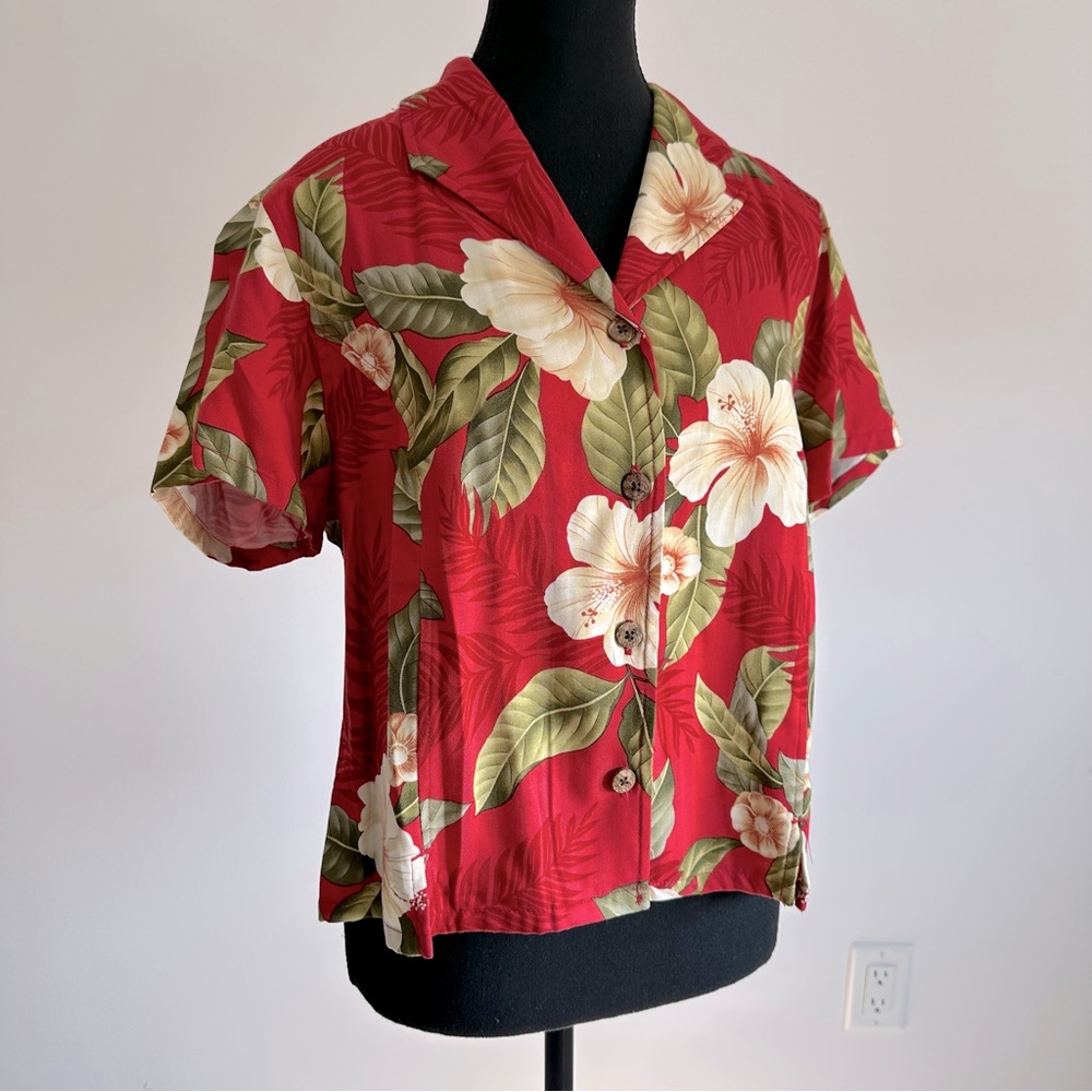 Sz PL Havana Jacks Cafe Short Sleeve Hawaiian Button Down Shirt